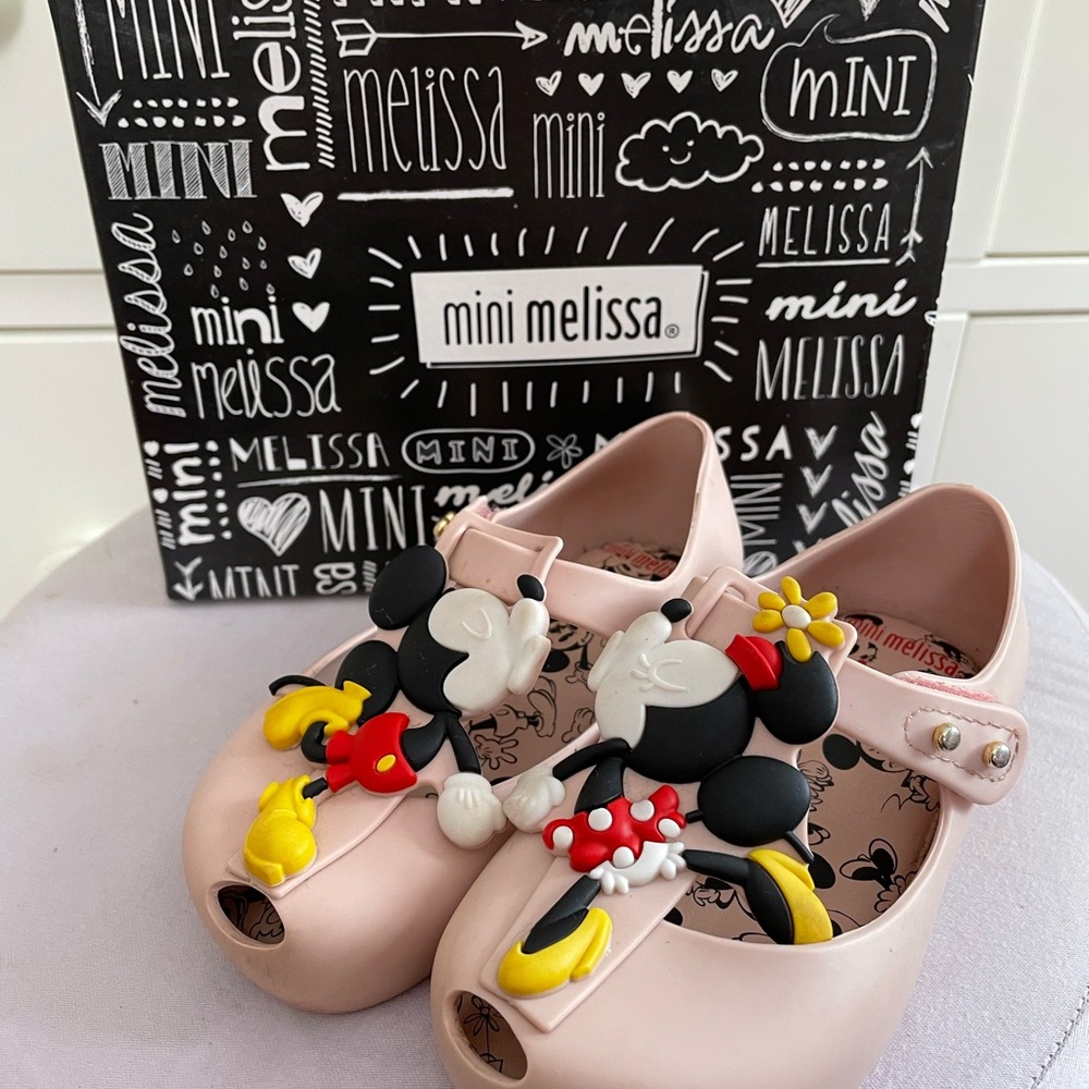 Mini Melissa ULTRAGIRL + Disney Pink Minnie & Mickey Jelly Mary Jane